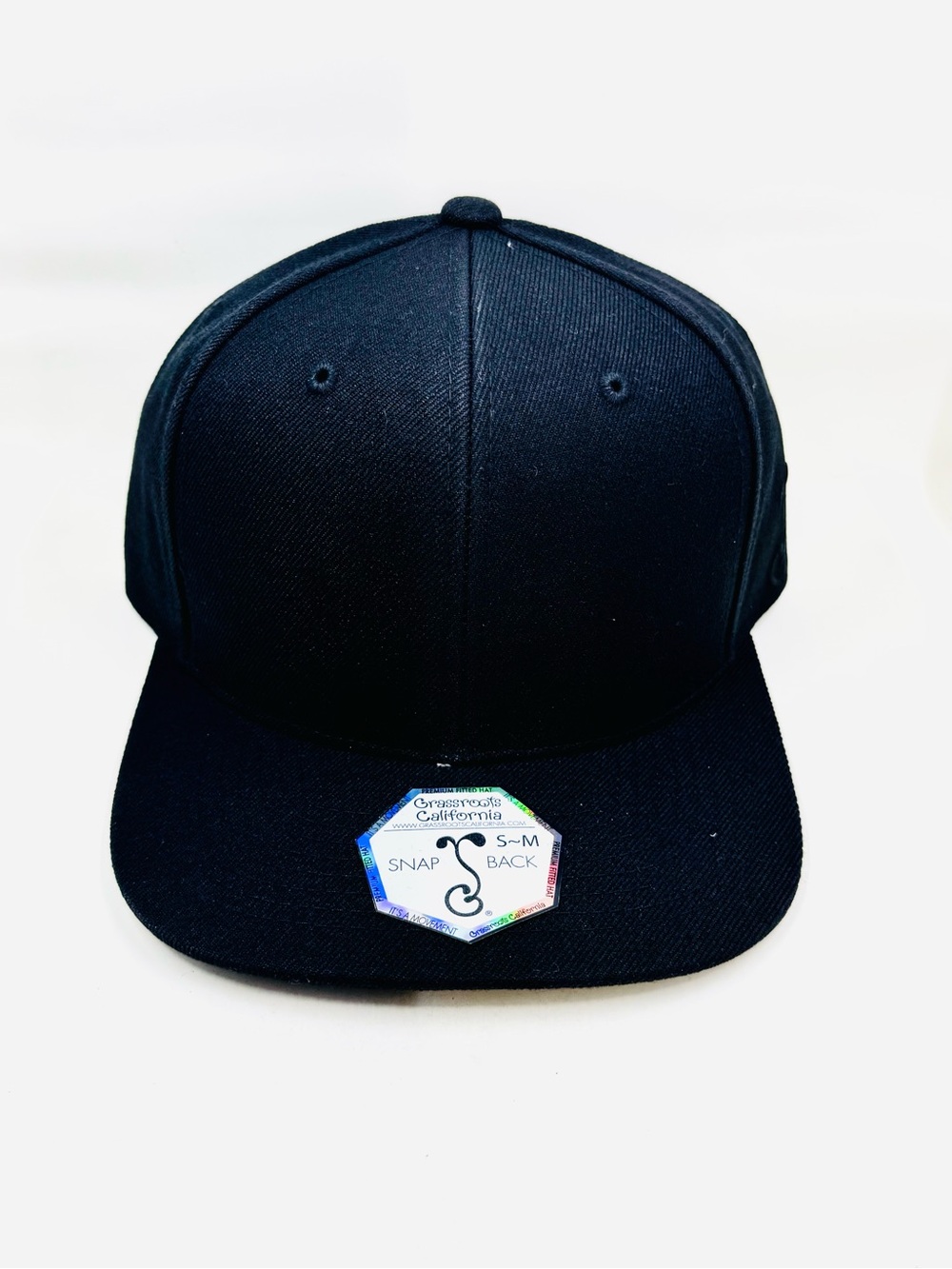 Grass Roots California GRC Black Baseball Cap W/Satin Lining & Hidden 420 Pocket